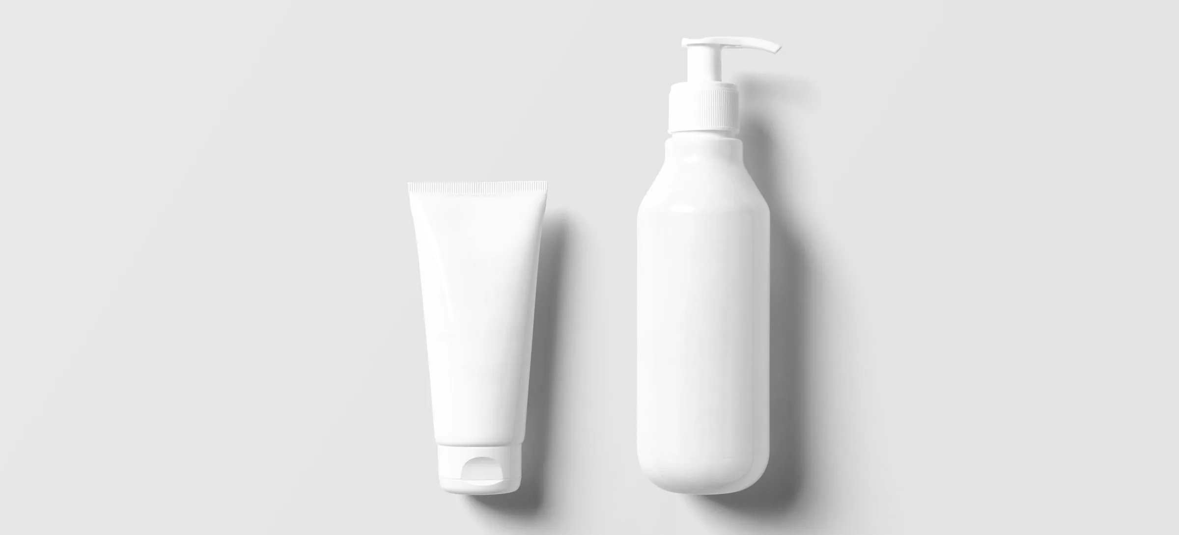 Lumea tube and pump bottle on white